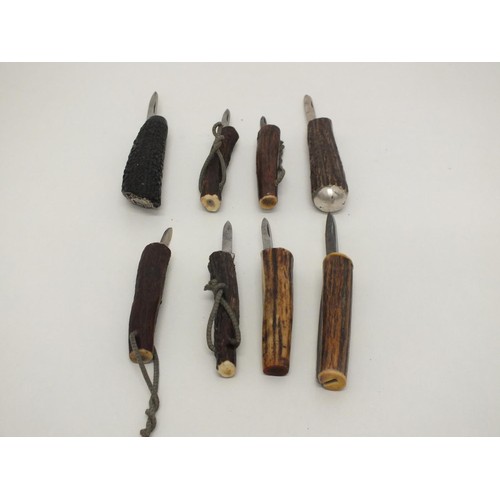 53 - 8 X POCKET KNIFES INCLUDES BONE HANDLED, SMF SOLINGEN ETC