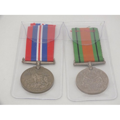 83 - 2 x WWII MEDALS AND LARGE ROYAL ENGINEERS BADGE