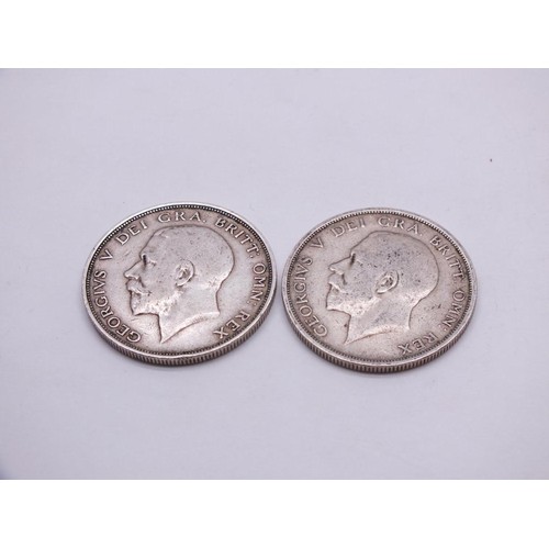 86 - 1912 AND 1914 SILVER HALFCROWN COINS