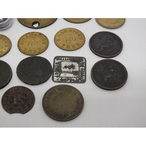 88 - OLD COINS, TOKENS, PIT CHECKS, BADGES ETC