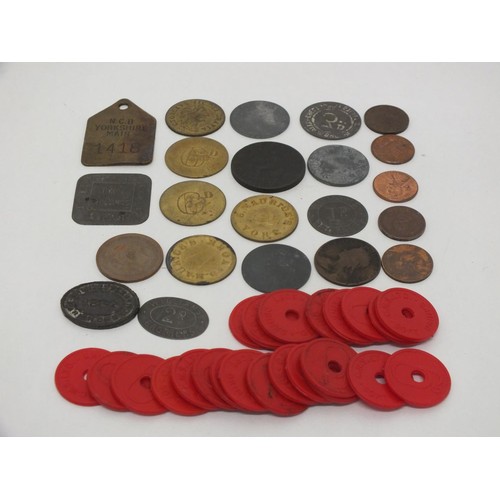 95 - 22 x OLD CO-OP TOKENS PLUS OTHER COINS AND TOKENS