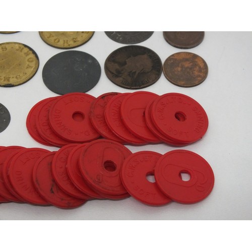 95 - 22 x OLD CO-OP TOKENS PLUS OTHER COINS AND TOKENS