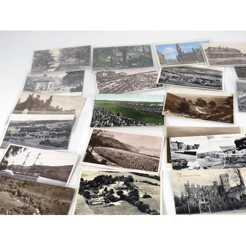 120 - APPROXIMATELY 100 x YORKSHIRE POSTCARDS, DONCASTER RACES, GRASSINGTON, WHITBY, HARROGATE, BRIDLINGTO... 