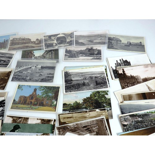 120 - APPROXIMATELY 100 x YORKSHIRE POSTCARDS, DONCASTER RACES, GRASSINGTON, WHITBY, HARROGATE, BRIDLINGTO... 