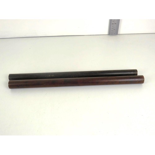 168 - PAIR OF EBONY ROLLING RULERS- USED IN BANKS BEFORE BIROS INVENTED