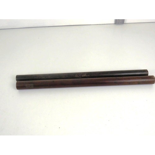 168 - PAIR OF EBONY ROLLING RULERS- USED IN BANKS BEFORE BIROS INVENTED