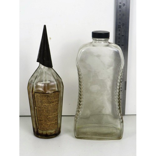 60 - ORIGINAL SANITAS ANTISEPTIC AND GERMICIDE GLASS BOTTLE AND ONE OTHER GLASS BOTTLE