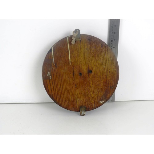 72 - CARVED OAK CASED EDWARDIAN ANEROID BAROMETER - PARKES AND SONS LIVERPOOL