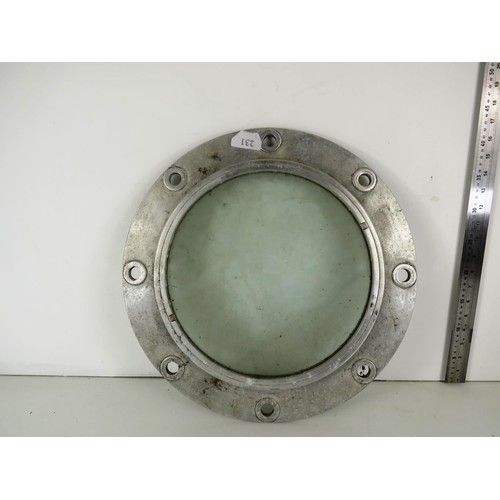 231 - ALLUMINIUM PORTHOLE WINDOW