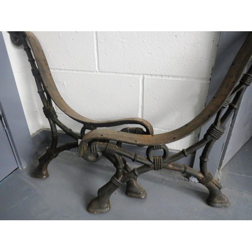 234 - PAIR OF CAST IRON BENCH ENDS (GP)