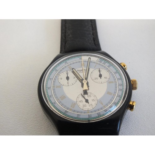 193 - 1991 SWATCH CHRONOGRAPH WATCH IN GOOD WORKING ORDER