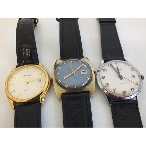 218 - 3 x MENS WATCHES ACCURIST, RONE AND TIMEROY IN WORKING ORDER