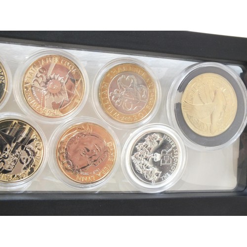 150 - 8 x MIXED £2 COINS, £20 COIN, £5 COIN AND BOX OF MIXED COINAGE INCLUDING ROMAN