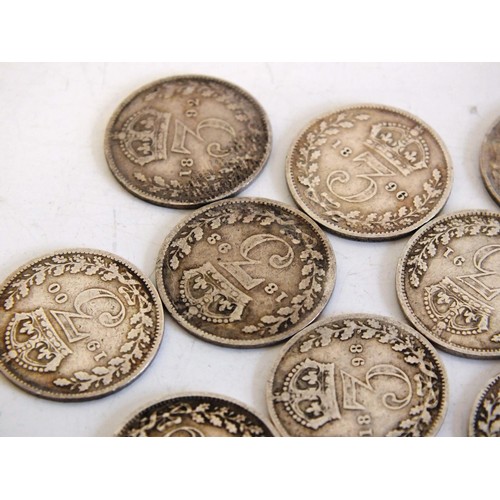 151 - SILVER 3D  COINS 1890-1900 SEQUENCE