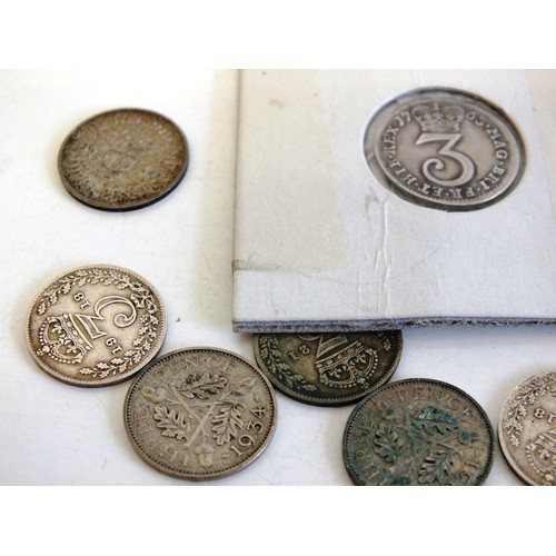 152 - 1763 SILVER 3D COIN AND FOURTEEN OTHERS