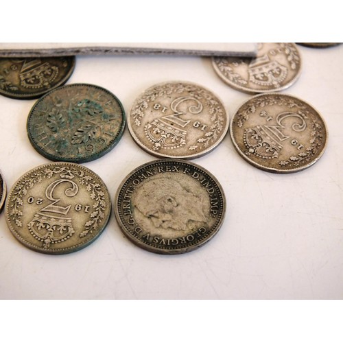 152 - 1763 SILVER 3D COIN AND FOURTEEN OTHERS