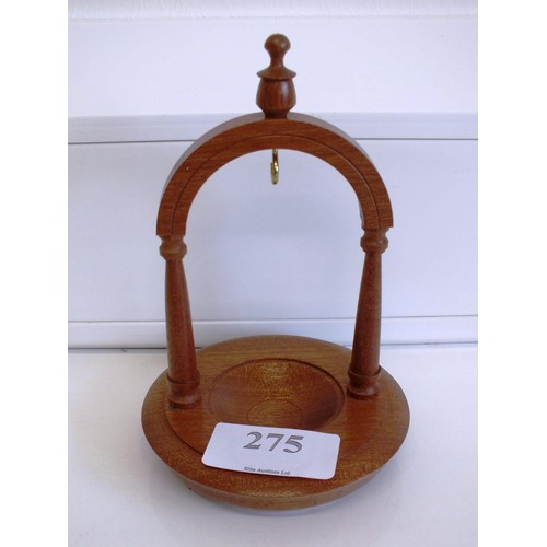 275 - WOODEN FOB/POCKET WATCH STAND DISPLAY APPROXIMATE HEIGHT 16CM