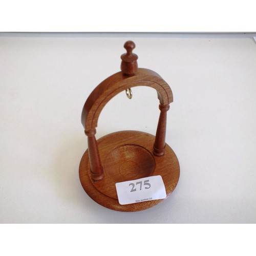 275 - WOODEN FOB/POCKET WATCH STAND DISPLAY APPROXIMATE HEIGHT 16CM