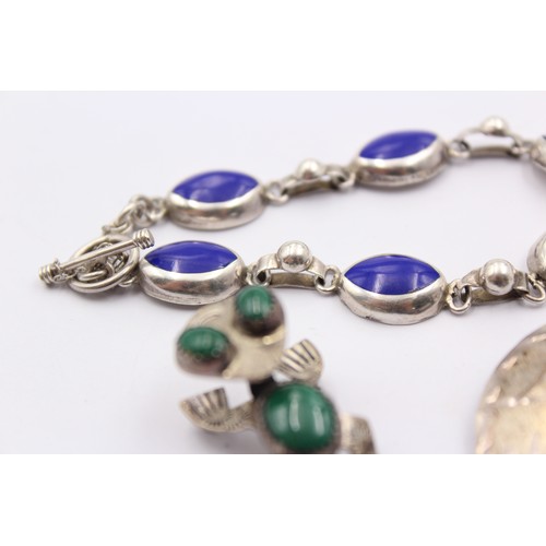 406 - 4 X .925 Jewellery Including Mexico Silver And Gemstone Set (61g)