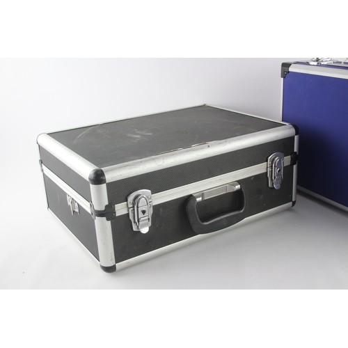 412 - 2 x Heavy Duty Metal FLIGHT CASES For Camera Storage & Transport