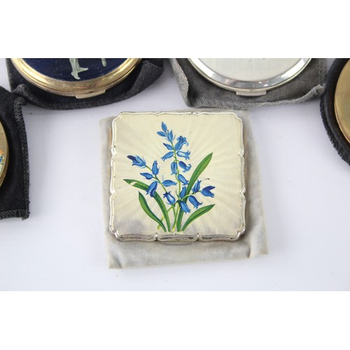 411 - 5 x Assorted Vintage STRATTON COMPACTS Inc Ballerina, Bluebells, 1950s etc