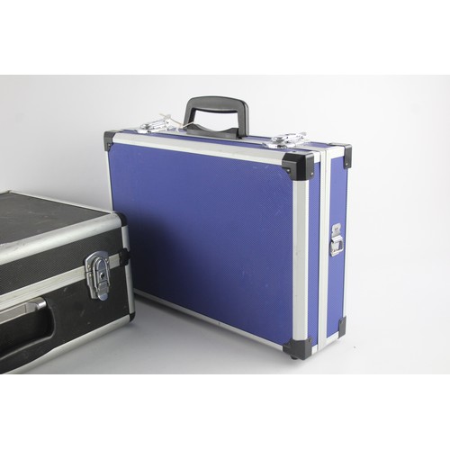 412 - 2 x Heavy Duty Metal FLIGHT CASES For Camera Storage & Transport