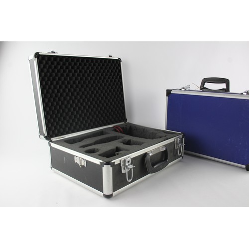 412 - 2 x Heavy Duty Metal FLIGHT CASES For Camera Storage & Transport