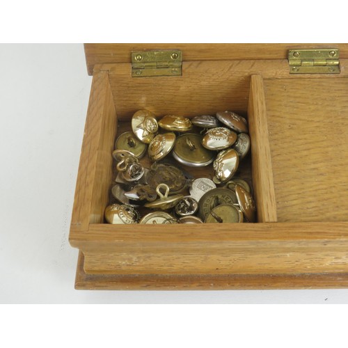 206 - MUSICAL BOX WITH MILITARY BUTTONS