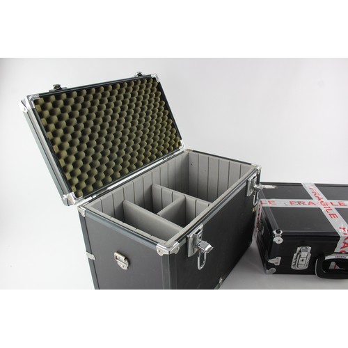 420 - 2 x Heavy Duty Metal FLIGHT CASES For Camera Storage & Transport