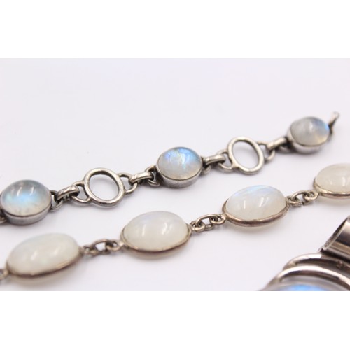 446 - 5 X .925 Moonstone Set Jewellery (60g)