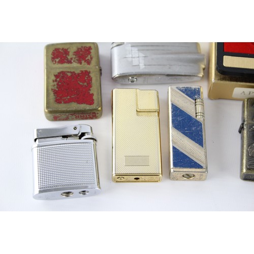 447 - 15 x Assorted BRANDED Cigarette LIGHTERS Inc Ronson, Colibri, Win etc