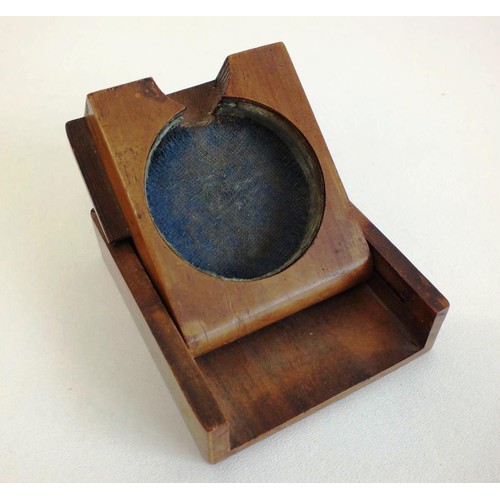 276 - VICTORIAN WOODEN FOLDING POCKET WATCH STAND