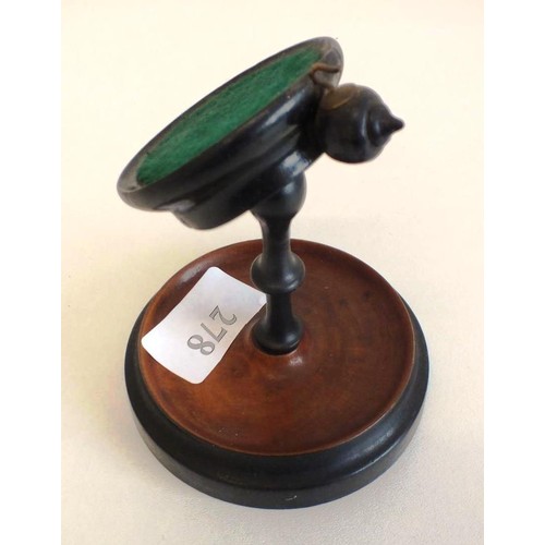 278 - VICTORIAN ROSEWOOD POCKET WATCH DISPLAY STAND