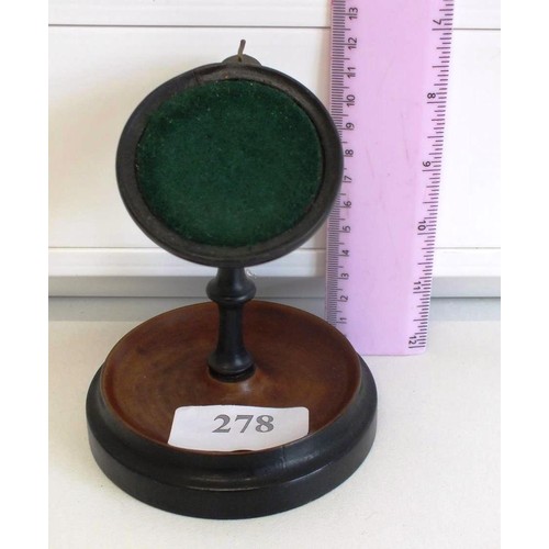 278 - VICTORIAN ROSEWOOD POCKET WATCH DISPLAY STAND