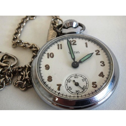 280 - SMITHS POCKET WATCH WITH CHAIN