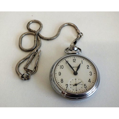 281 - SMITHS POCKET WATCH WITH CHAIN