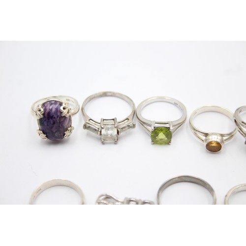 478 - 12 X .925 Gemstone Set Jewellery Including Tggc (39g)