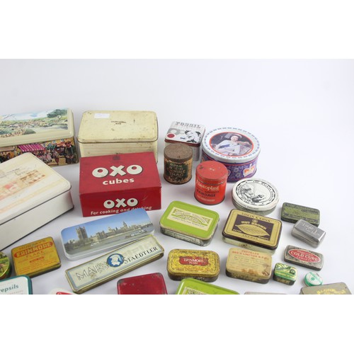 496 - Job Lot Of Assorted Vintage Branded TINS & BOXES Inc OXO, FOSSIL Etc