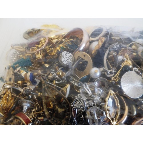 243 - JOBLOT OF ASSORTED EARRINGS, PENDANTS, CUFFLINKS ETC - weight 830g