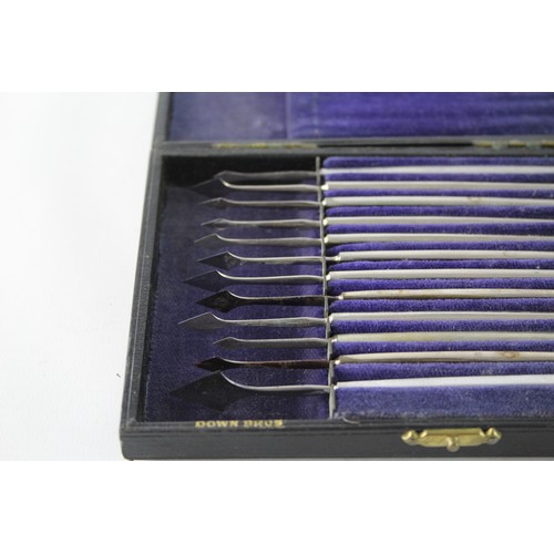 548 - 2 x Cased Vintage J. WEISS & Son London Ocular Scalpel Tool Sets