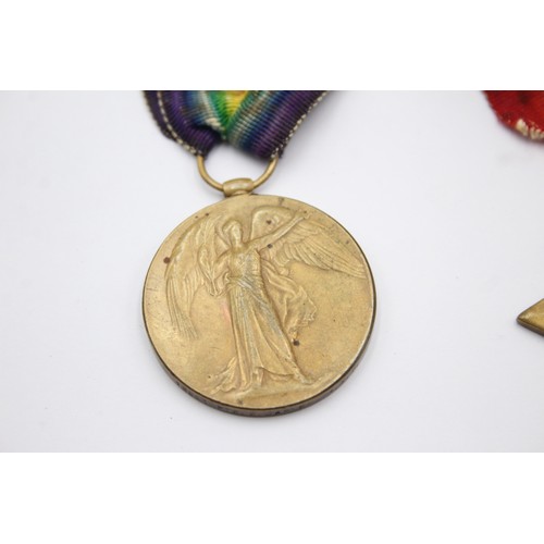 563 - WW1 Medals 1914-15 Star & Victory Named SS-13661 Pte E. Garner ASC