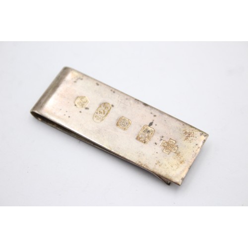 571 - Vintage Hallmarked Sheffield STERLING SILVER Money Clip (13g)