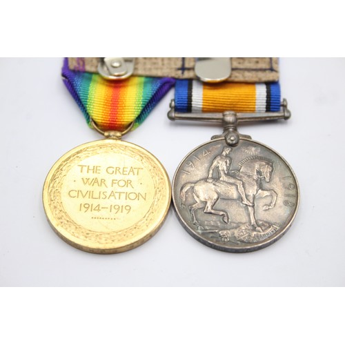 579 - WW1 Mounted Medal Pair Named 59969 I.A.M W.J.H Murley RAF