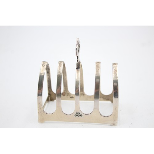 582 - Vintage Hallmarked Sheffield STERLING SILVER 5 Bar Toast Rack (51g)