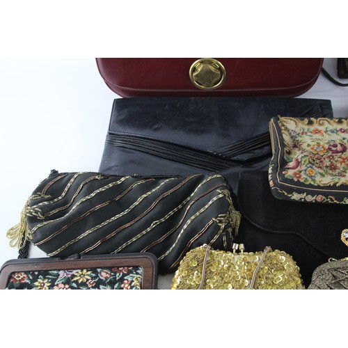 588 - 15 x Assorted Vintage HANDBAGS Inc Clutch, Beaded, 60s etc