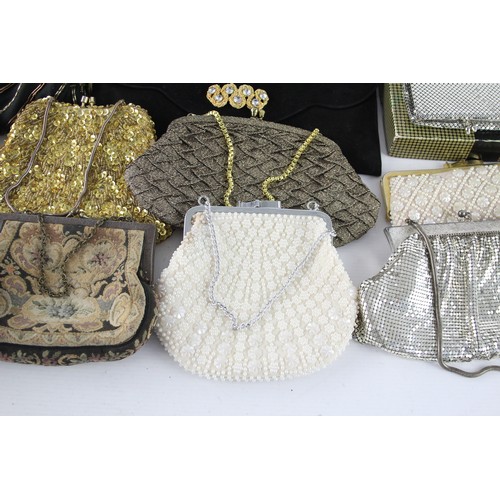 588 - 15 x Assorted Vintage HANDBAGS Inc Clutch, Beaded, 60s etc