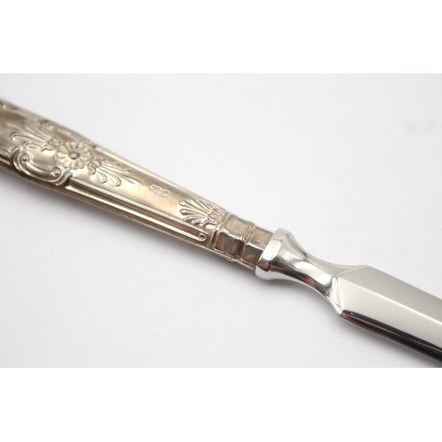 595 - Vintage Hallmarked 1963 Sheffield STERLING SILVER Handled Letter Opener (53g)