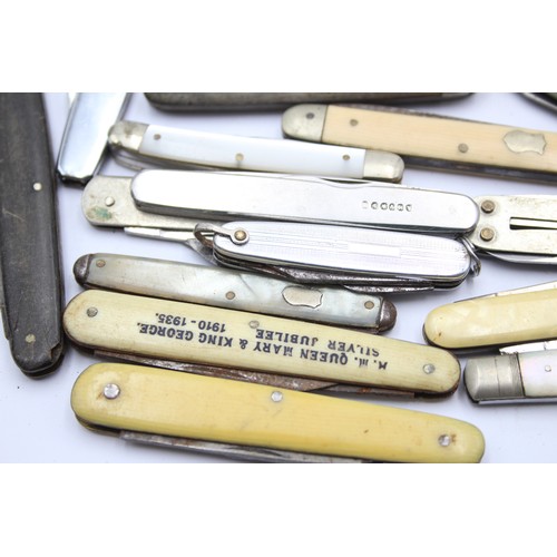 599 - 20 x Vintage Assorted Small Pocket KNIVES Inc Smokers Knives, Pen Knives Etc