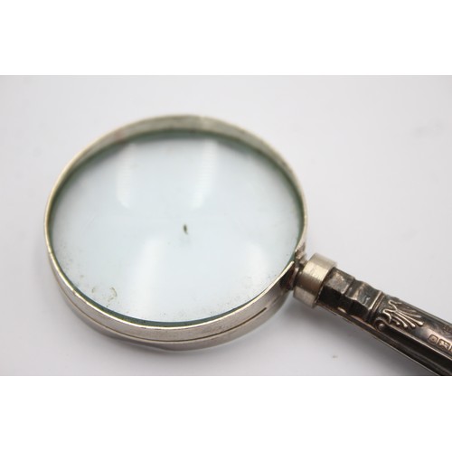 602 - Vintage Hallmarked 1988 Birmingham STERLING SILVER Handle Magnifying Glass (46g)