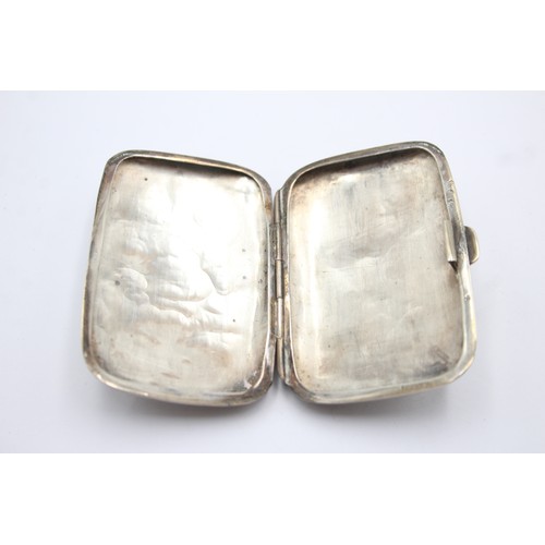 603 - Antique Hallmarked 1915 Birmingham STERLING SILVER Cigarette Case 38g